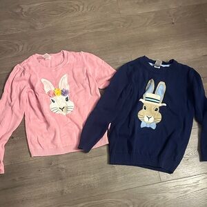 Gymboree Pink and Blue Bunny Sweater Set - perfect for Easter!
